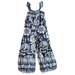 Free people Jumpsuit Floral Boho Hippie Cottage Garden Fairy Bohemian Medium